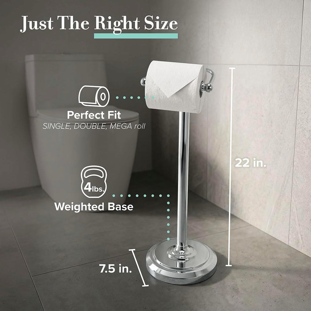 Chrome Freestanding Toilet Paper Holder