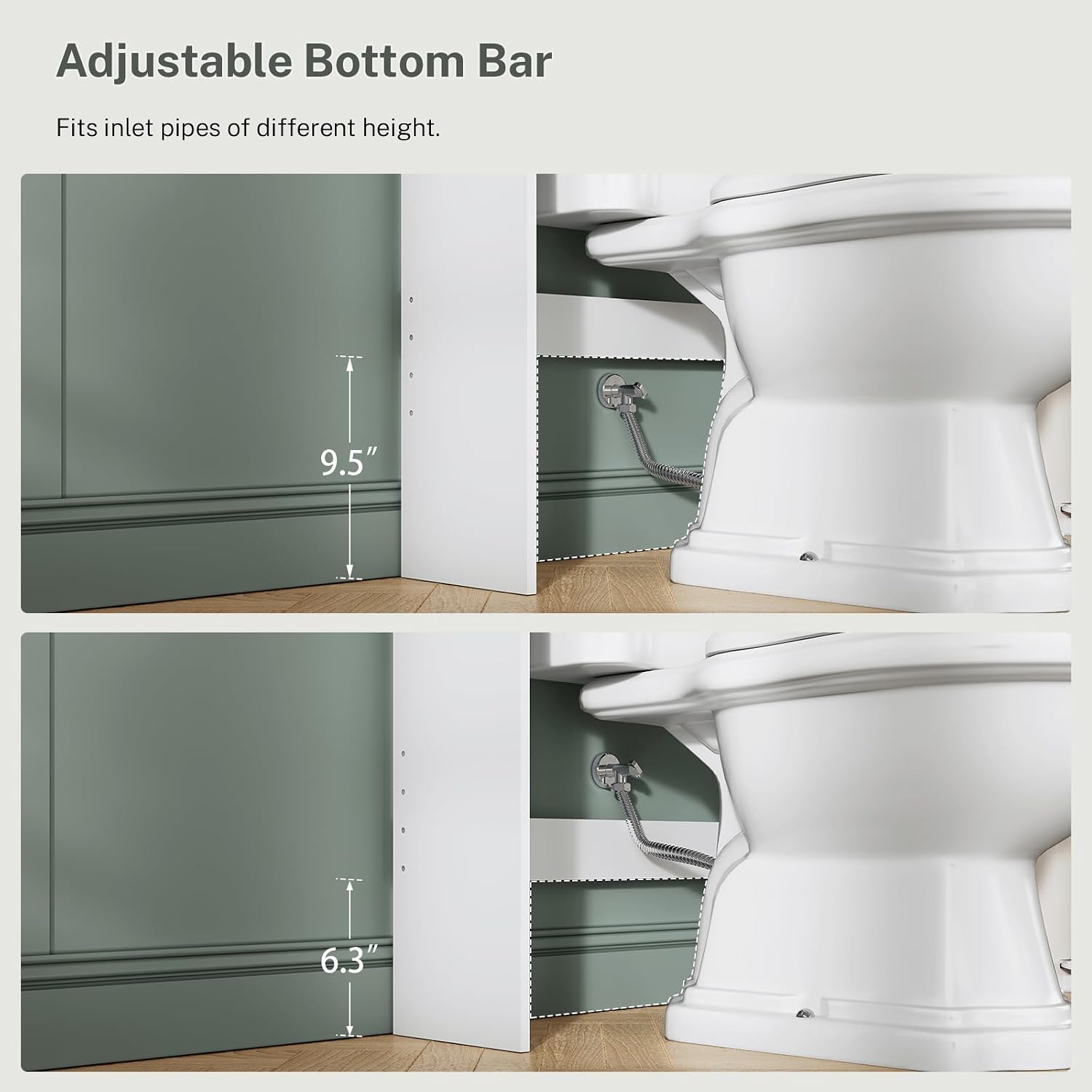 White Barn‑Door Over‑Toilet Storage Cabinet