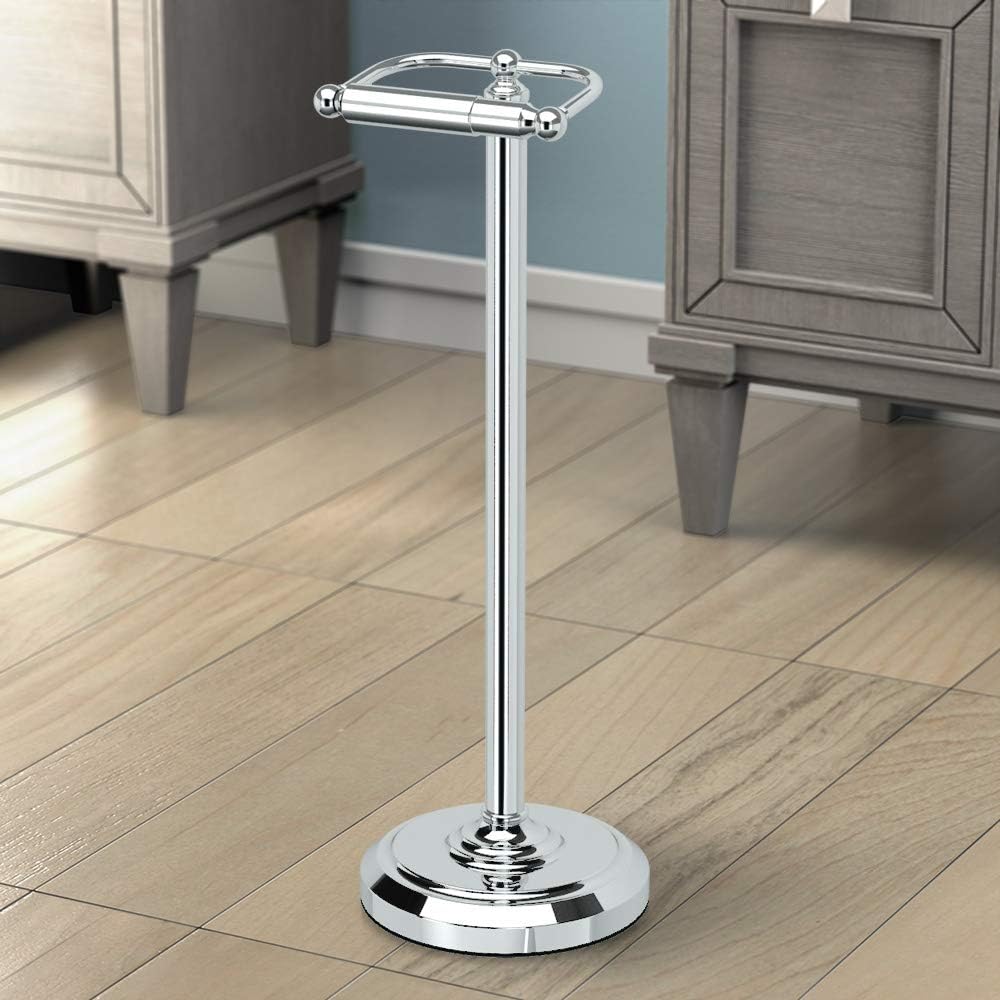 Chrome Freestanding Toilet Paper Holder