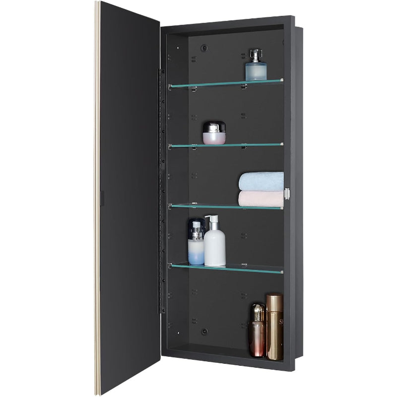 Black Gold‑Frame Mirror Medicine Cabinet