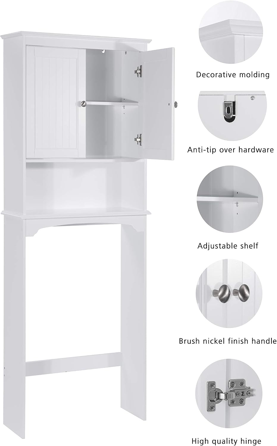 Door‑Equipped Over‑Toilet Storage Cabinet