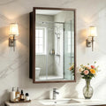 Black Walnut‑Grain 20×30 Inch Mirror Medicine Cabinet