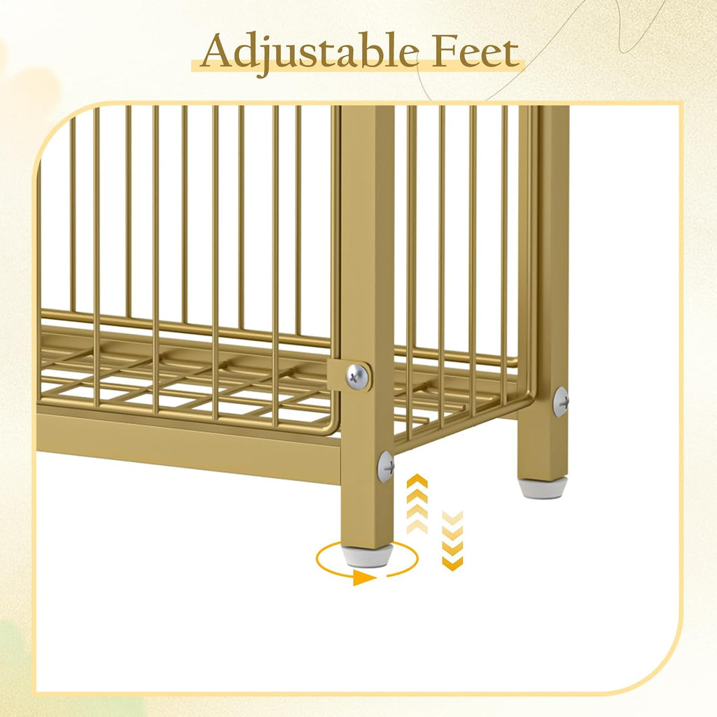 Gold Freestanding Toilet Paper Holder with Shelf