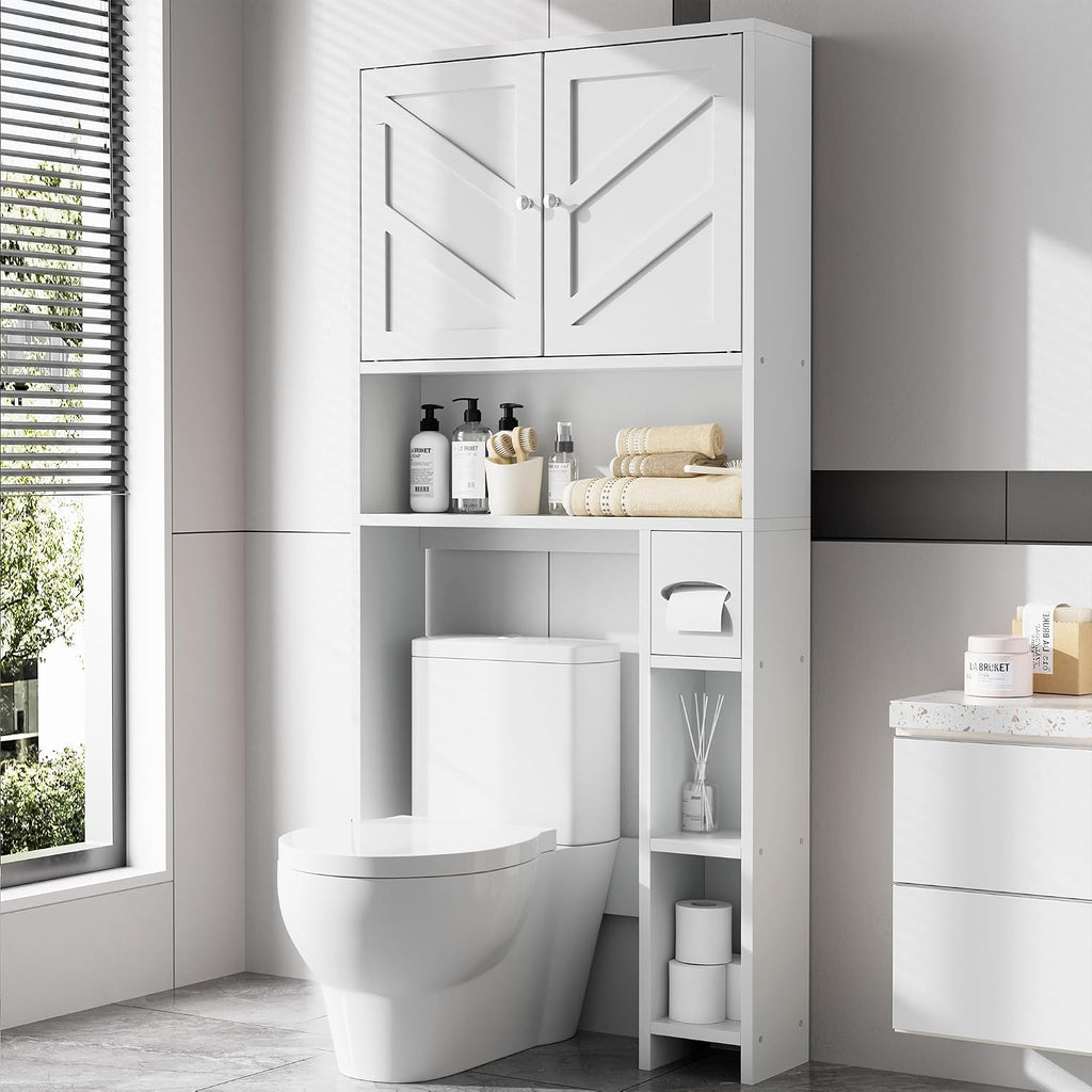 Toilet Storage Cabinet with Toilet‑Paper Holder