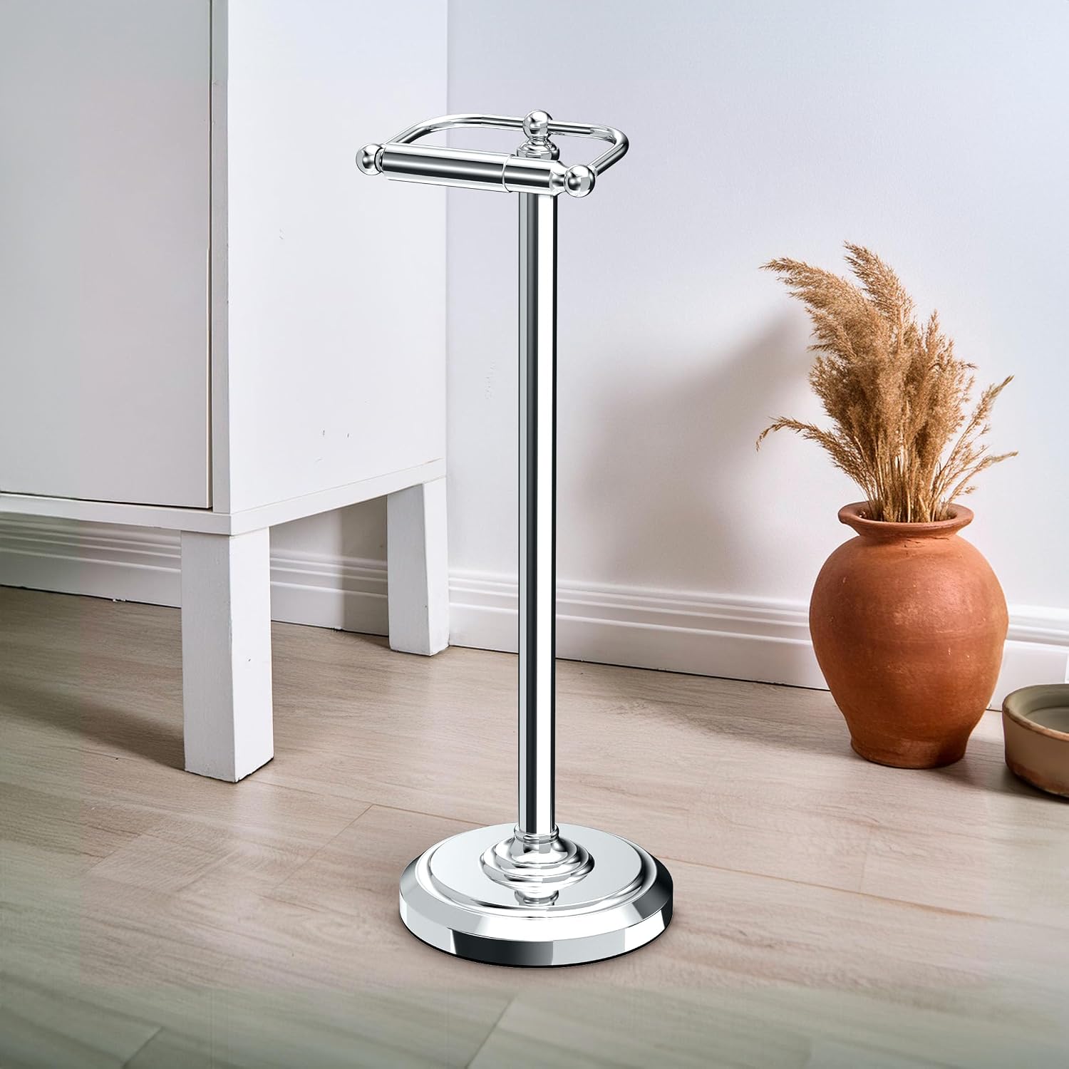 Chrome Freestanding Toilet Paper Holder