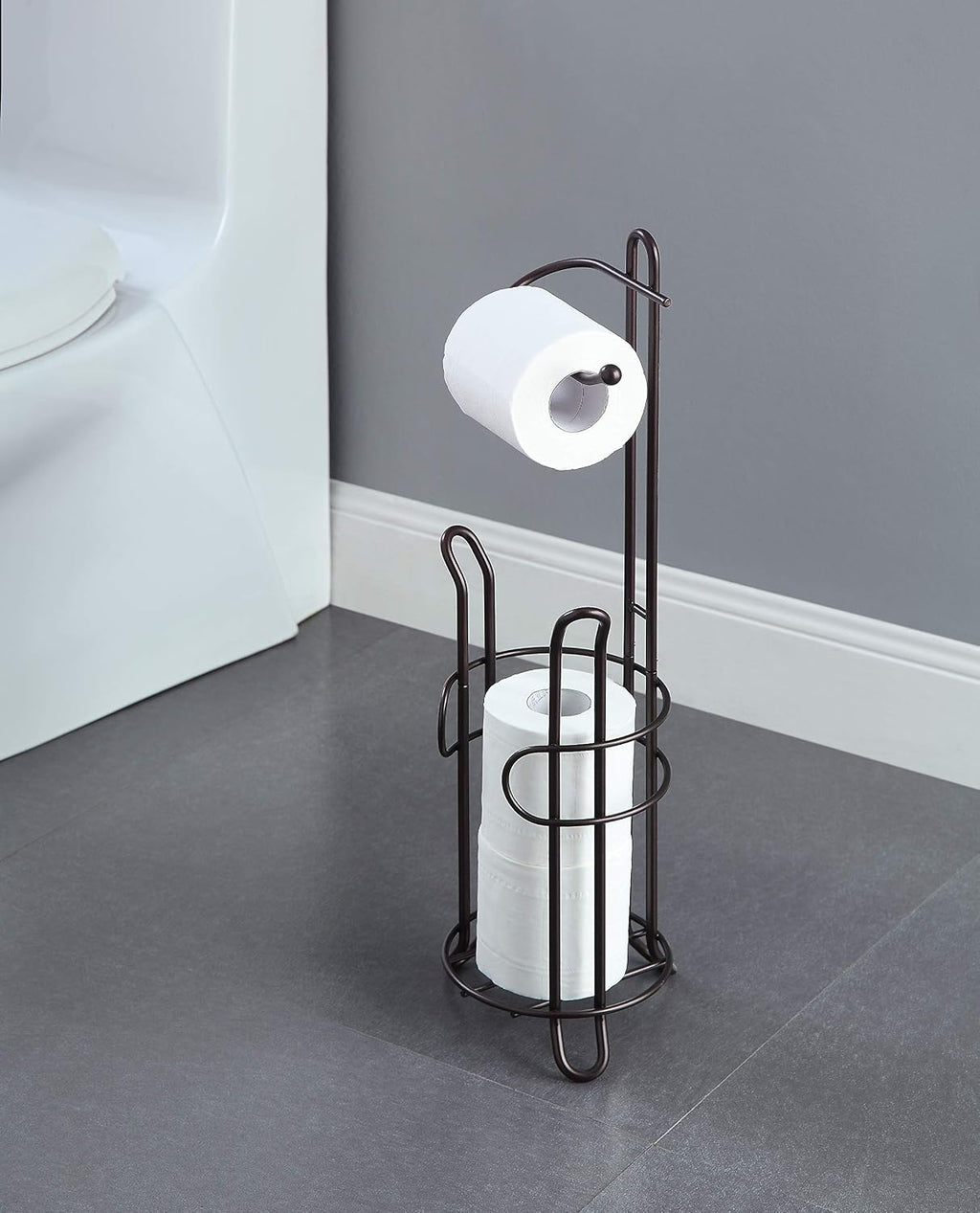 Bronze Freestanding Toilet Paper Holder