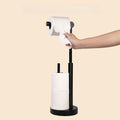 Matte Black Freestanding Toilet Paper Holder