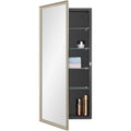 Black Gold‑Frame Mirror Medicine Cabinet