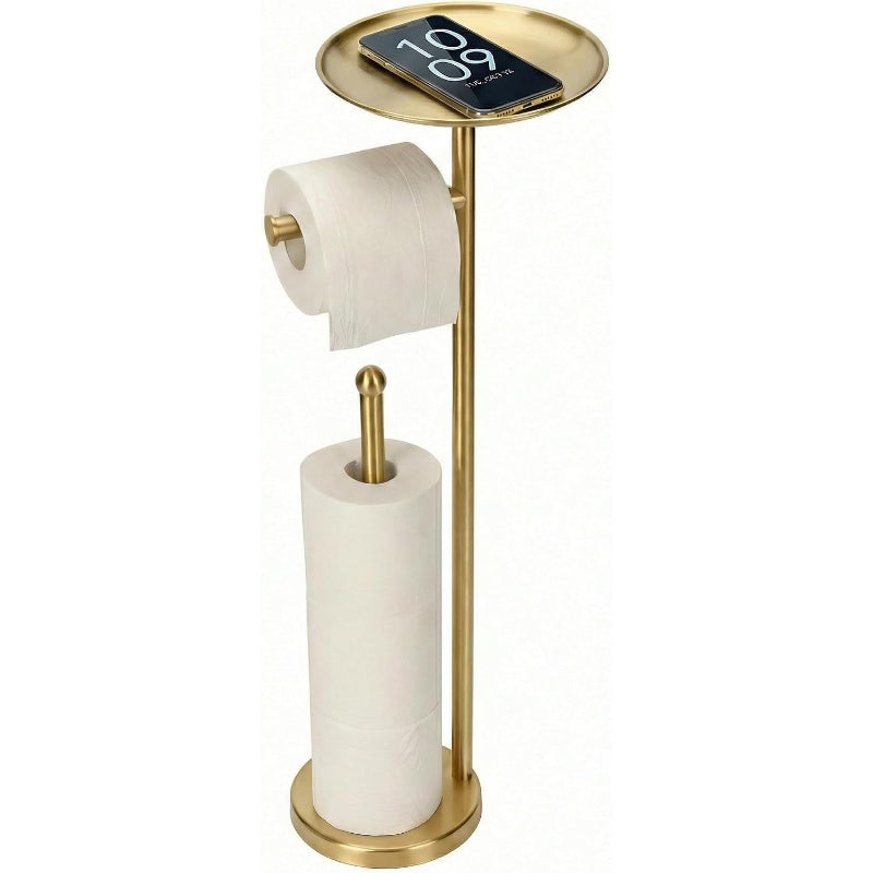 Gold Freestanding Toilet Paper Holder